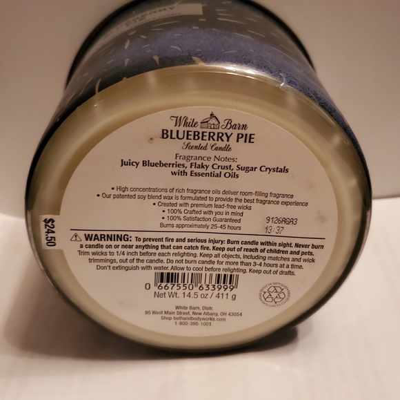 Bbw blueberry pie original 3 wick - Picture 2 of 2